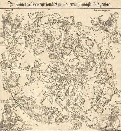 Severní nebeská polokoule, 1515. od Albrecht Dürer