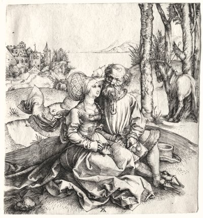 Nabídka lásky aneb The Ill-Assorted Couple, 1495-1496. od Albrecht Dürer
