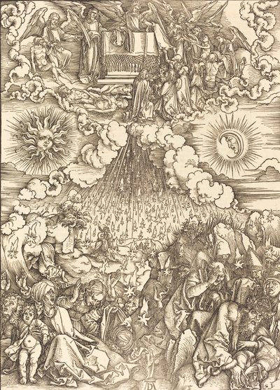 Otevření páté a šesté pečeti, 1498. od Albrecht Dürer