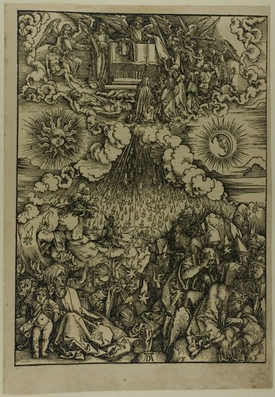 Otevření páté a šesté pečeti z Apokalypsy od Albrecht Dürer