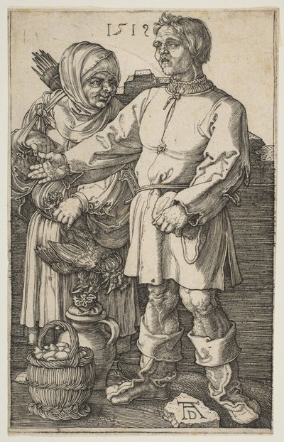 Selský pár na trhu, 1519. od Albrecht Dürer