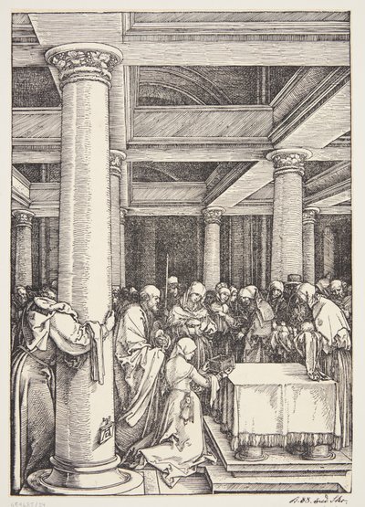 Prezentace v chrámu od Albrecht Dürer