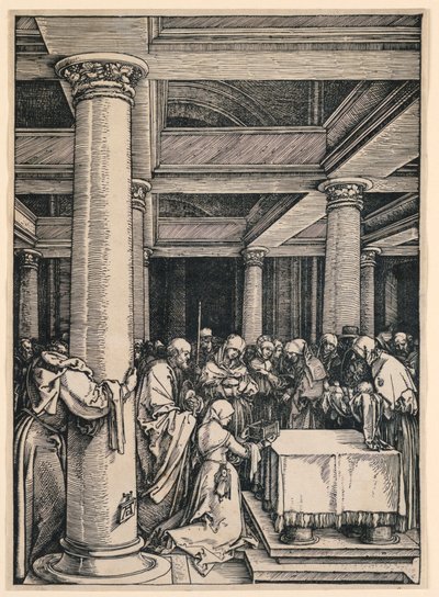 Prezentace v chrámu. ze série Life of the Virgin od Albrecht Dürer