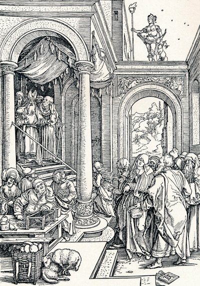 Představení Panny Marie v chrámu, 1506 1906 od Albrecht Dürer