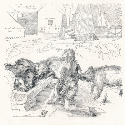 Marnotratný syn, c1497, 1906 od Albrecht Dürer