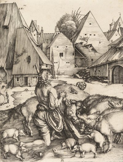 Marnotratný syn, c. 1496. od Albrecht Dürer