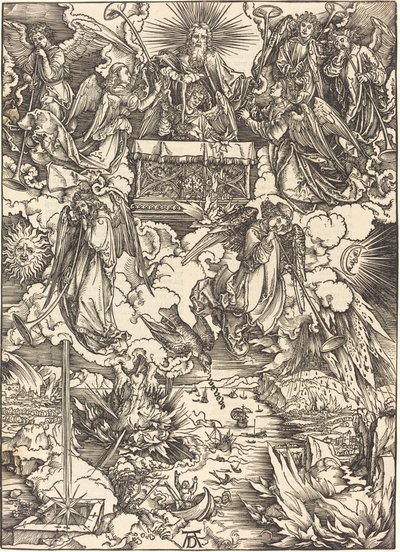 Sedm andělů s trubkami od Albrecht Dürer