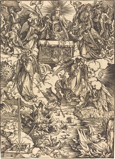 Sedm andělů s trubkami od Albrecht Dürer