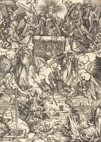 Sedm andělů s trubkami, pravděpodobně c. 14961498. od Albrecht Dürer