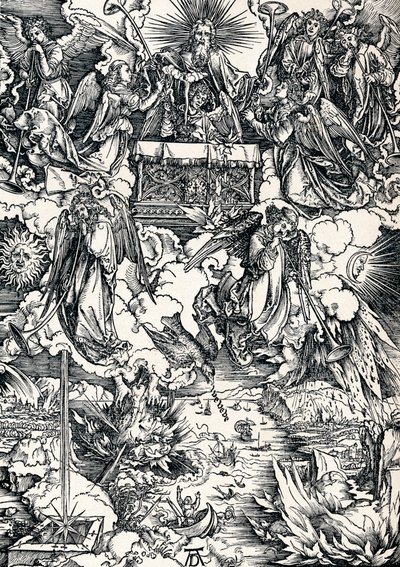 Sedm trubek je dáno andělům, 1498 1906. od Albrecht Dürer