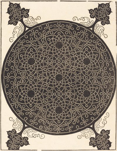 Šestý uzel (kombinující sedm malých systémů uzlů s černými středy) od Albrecht Dürer