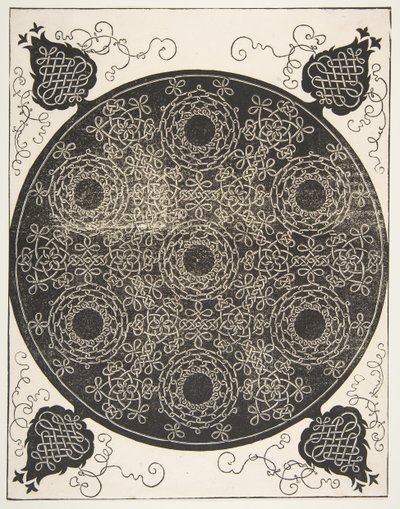 Šestý uzel. Prokládaný rondel se sedmi věnci, 1521 dříve. od Albrecht Dürer