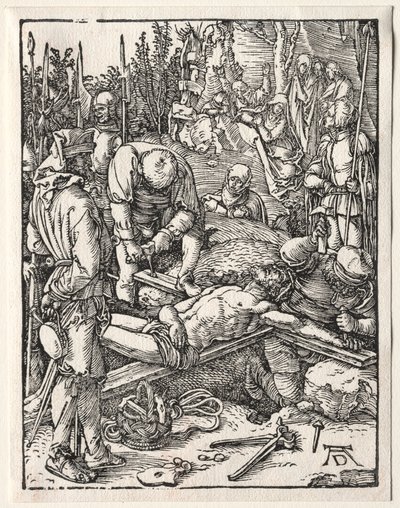 Malé utrpení: Kristus přibitý na kříž od Albrecht Dürer