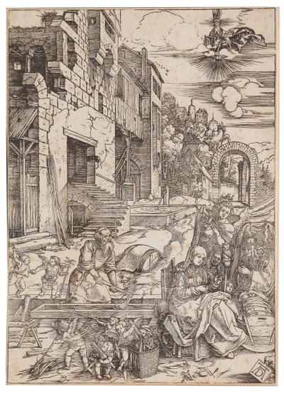 Pobyt Svaté rodiny v Egyptě, z Život Panny, c. 1504. od Albrecht Dürer