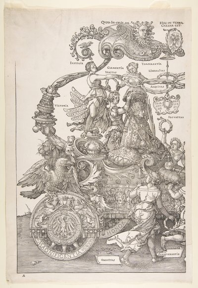 Triumfální vůz Maxmiliána I. The Great Tri..., pravděpodobně dokončený ca. 1518, vydáno 1522. od Albrecht Dürer