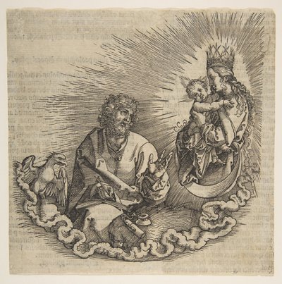 Panna se zjevuje svatému Janovi, Frontispis k Apokalypse, 1511. od Albrecht Dürer