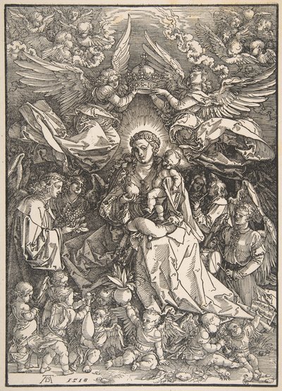 Panna obklopená mnoha anděly, 1518. od Albrecht Dürer
