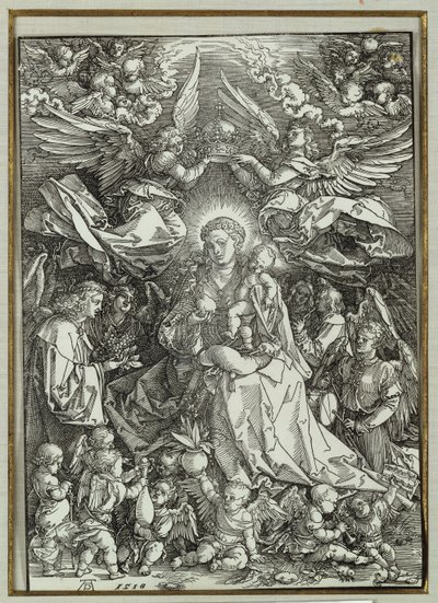 Panna a dítě obklopené anděly, 1518 od Albrecht Dürer