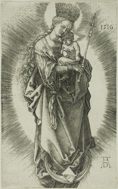 Panna na půlměsíci s hvězdnou korunou a žezlem od Albrecht Dürer