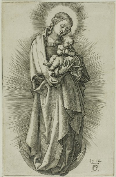 Panna na půlměsíci s diadémem od Albrecht Dürer