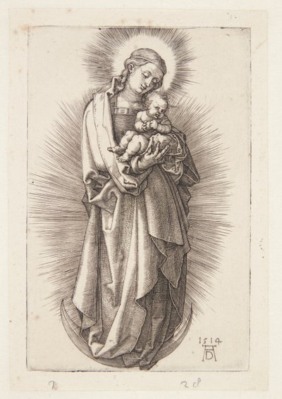 Panna na půlměsíci s diadémem od Albrecht Dürer