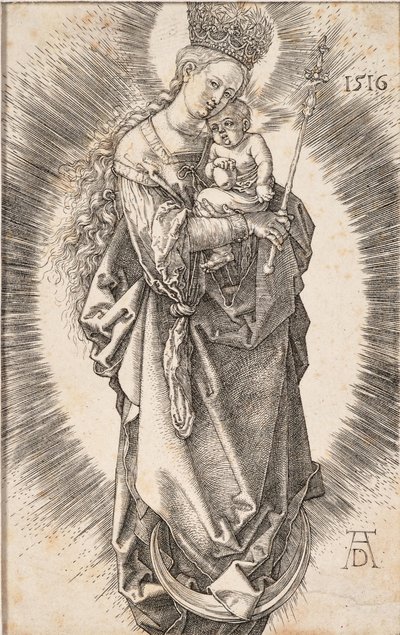 Panna s hvězdnou korunou a žezlem, 1516. od Albrecht Dürer