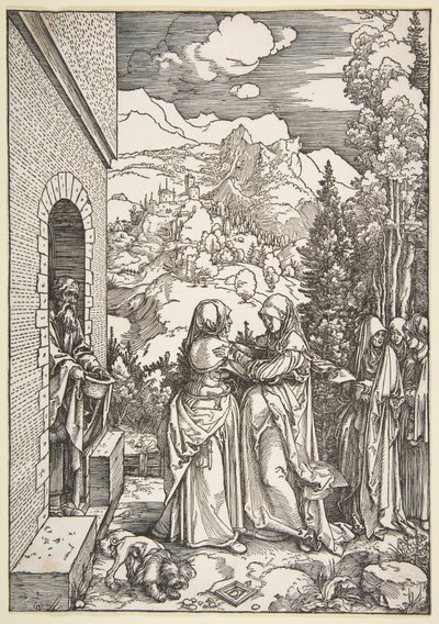 Navštívení, ze série „Život Panny Marie“ od Albrecht Dürer