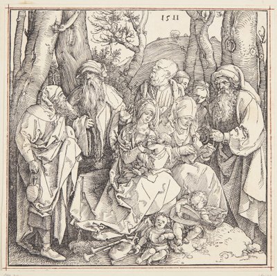 Svaté příbuzenství s anděly od Albrecht Dürer
