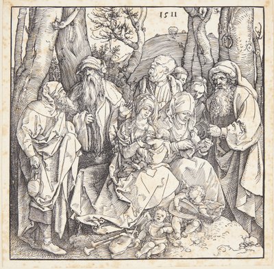 Svaté příbuzenství s anděly od Albrecht Dürer