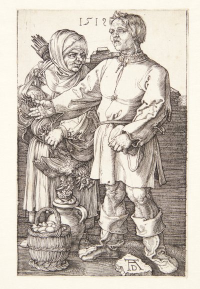 Rolník a jeho žena na trhu od Albrecht Dürer