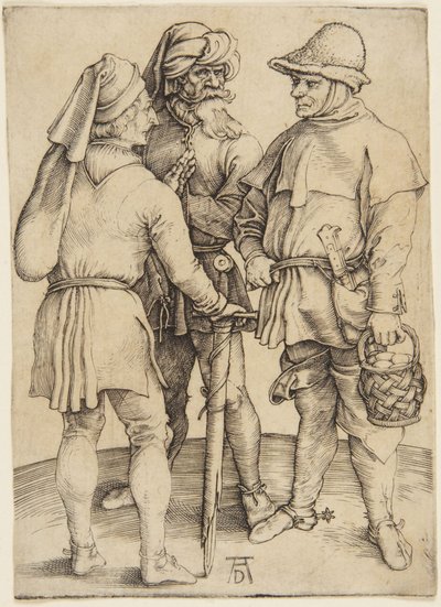 Tři rolníci v rozhovoru od Albrecht Dürer