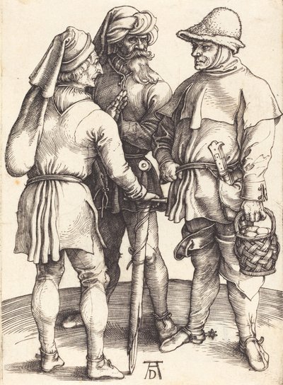 Tři rolníci v rozhovoru, c. 1497. od Albrecht Dürer