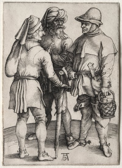 Tři rolníci v rozhovoru, c. 1497. od Albrecht Dürer