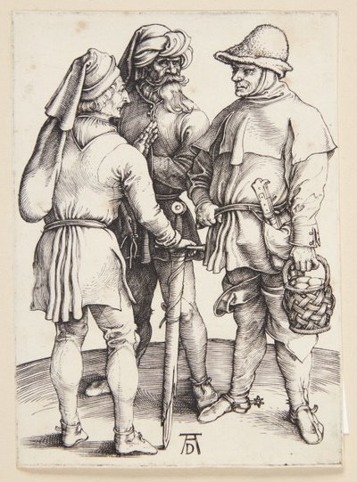Tři rolníci v rozhovoru od Albrecht Dürer