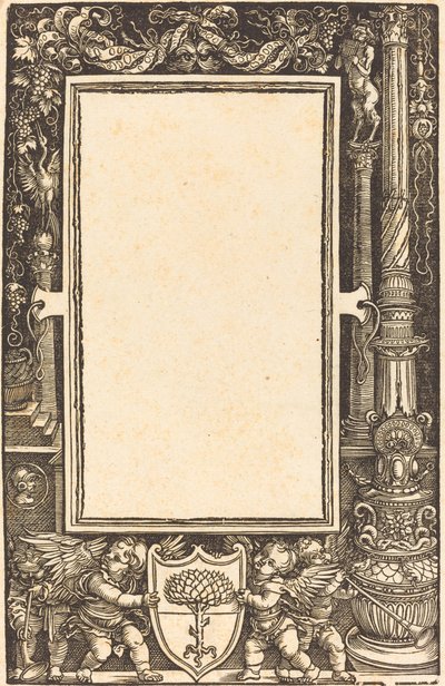 Okraj názvu s Puttim držícím Pirckheimerovy paže od Albrecht Dürer