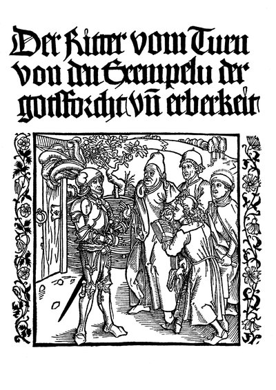 Titulní strana Knihy rytíře z věže, c1495 od Albrecht Dürer