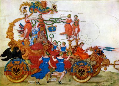 Triumfální vůz císaře Maxmiliána I., 16. století. od Albrecht Dürer