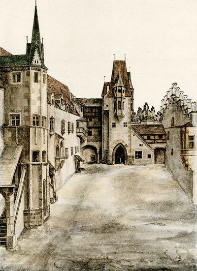 Pohled na zámecké nádvoří od Albrecht Dürer