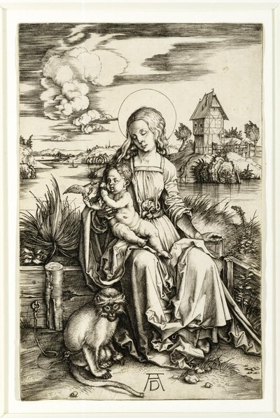 Panna s dítětem a opicí od Albrecht Dürer