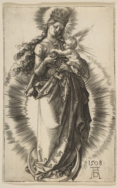 Panna na půlměsíci s hvězdnou korunou, 1508. od Albrecht Dürer