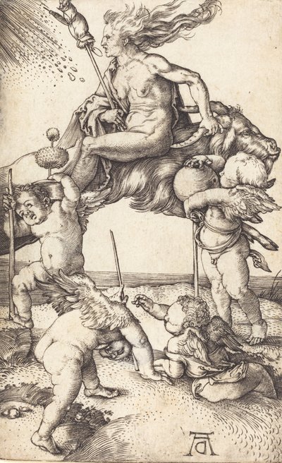 Čarodějnice na koze, c. 15001501. od Albrecht Dürer
