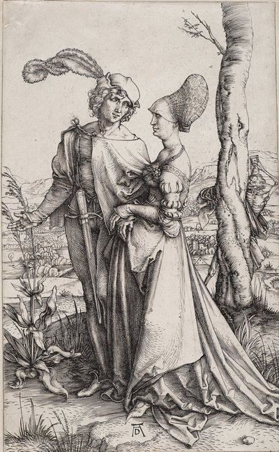 Mladý pár ohrožený smrtí Promenáda od Albrecht Dürer