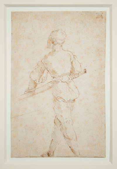 Muž s veslem, cca 1520-21 (pero a hnědý inkoust na papíře) od Albrecht Dürer