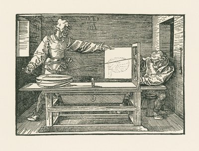 Muž táhnoucí loutnu od Albrecht Dürer or Duerer