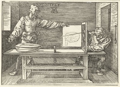 Umělec kreslící loutnu od Albrecht Dürer or Duerer