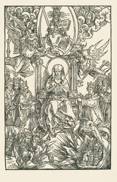 Birgitta předává svá díla císaři, králům a knížatům. od Albrecht Dürer or Duerer