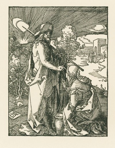Kristus se zjevuje Máří Magdaléně - Noli Me Tangere, asi 1510 (dřevoryt) od Albrecht Dürer or Duerer