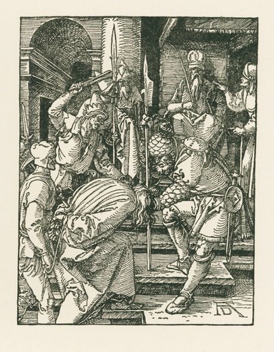 Kristus před Annášem, asi 1508-09 (dřevoryt) od Albrecht Dürer or Duerer