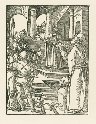 Kristus před Pilátem, asi 1508-09 (dřevoryt) od Albrecht Dürer or Duerer
