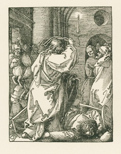 Kristus vyhání kupce z chrámu... od Albrecht Dürer or Duerer